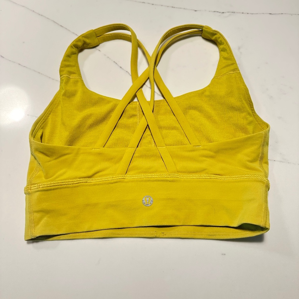 Lululemon Energy Longline Bra - Mustard Yellow -Size 4